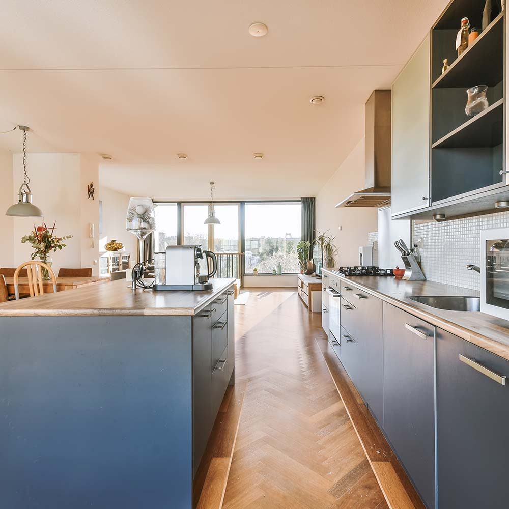 Interior of a beautiful kitchen of an elite house
